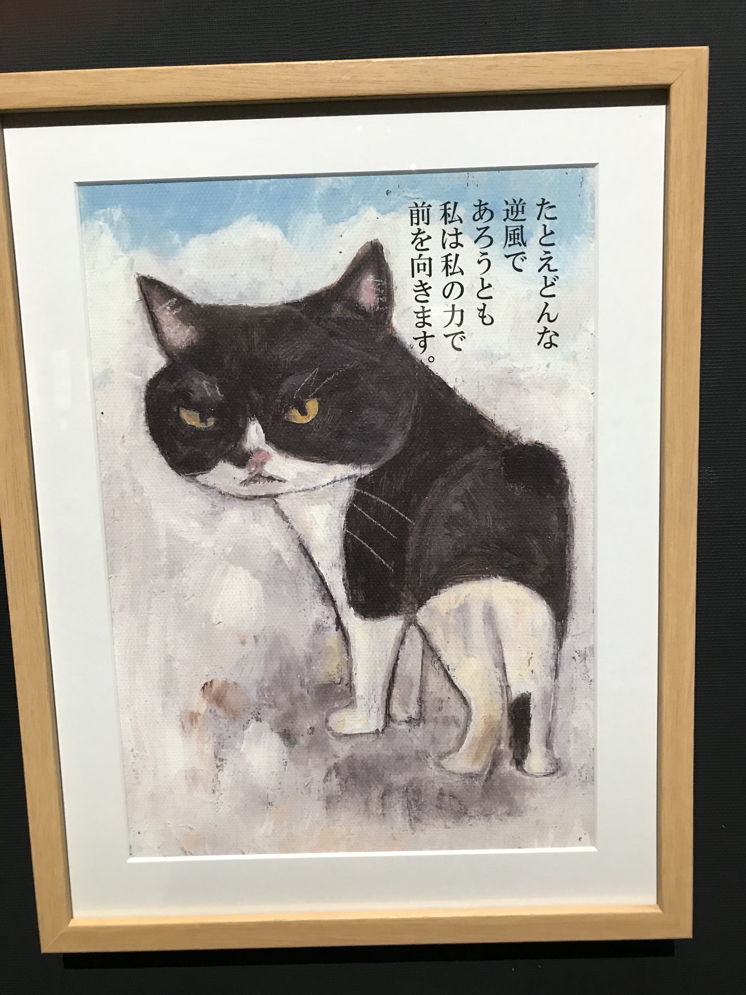 高原鉄男/原画/絵画/猫/アート-