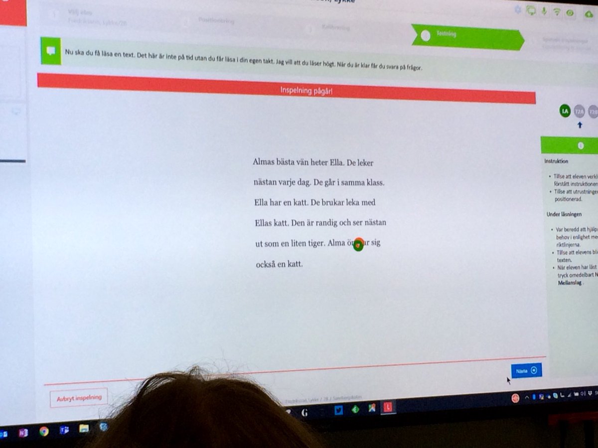 Demo av #lexplore på seminariet om #ai  i #undervisning Elev om att bli bedömd av en dator: Man vet att det är rättvist  #almedalen #skolansdigitalisering #digitalisering #EYalmedalen
