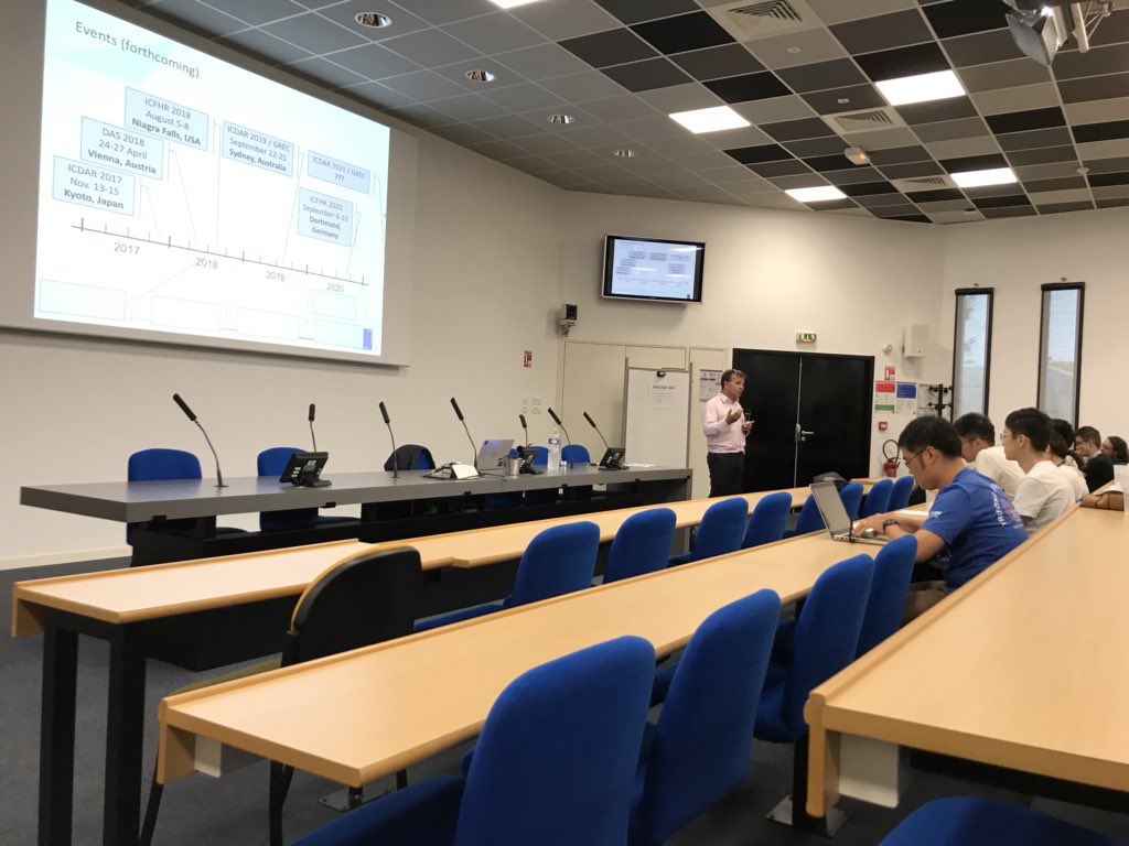 ssda2018's tweet photo. Jean-Marc OGIER giving talk on « General Introduction on TC10/TC11 research topics » #ssda2018 @UnivLaRochelle @L3i_LaRochelle @IAPR_TC10 @IAPR_TC11 https://t.co/NeFxLUShkc