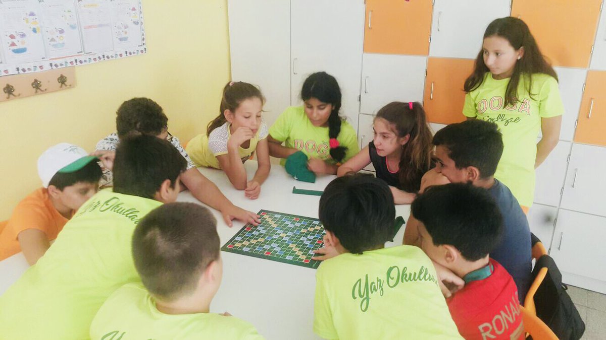 Playing scrabble in the summer school😎 We are having fun..  <a href="/AliRizaLule/">Ali Rıza Lüle</a> <a href="/salhakbay/">Salih Akbay</a> <a href="/RaufAkan/">Rauf Akan</a> <a href="/KvancBarlas/">Kıvanç Barlas 🇹🇷</a> <a href="/ece_hamret/">Ece HAMRET</a> <a href="/dogaschool/">doga koleji</a>