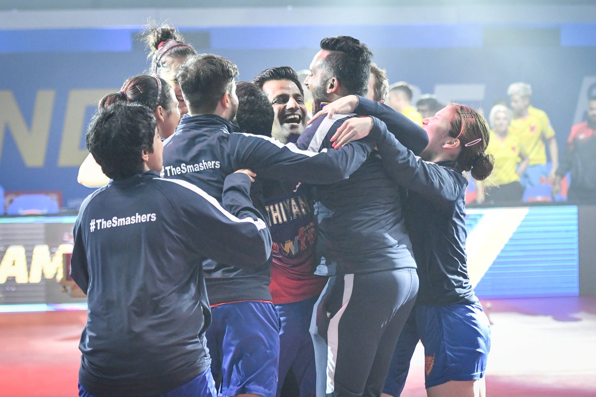 DDTTCofficial's tweet photo. Emotions took over after our Dabang win over @falconsttc!😍🙌🏻

#TheSmashers #CEATUTTFinal #DSvFAL #UpTheGame #EasyEndsHere https://t.co/FadMbS31oE