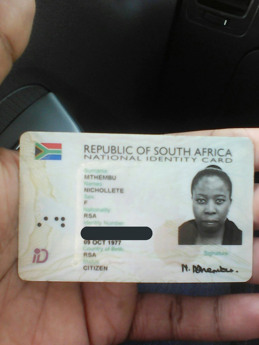 MphoMokgosi97's tweet photo. Anyone around lens and Soweto knows MTHEMBU NICHOLLETE please tell her I found her ID..She must call 0810422757 or come at cash crusaders DK https://t.co/dGxcfHi649