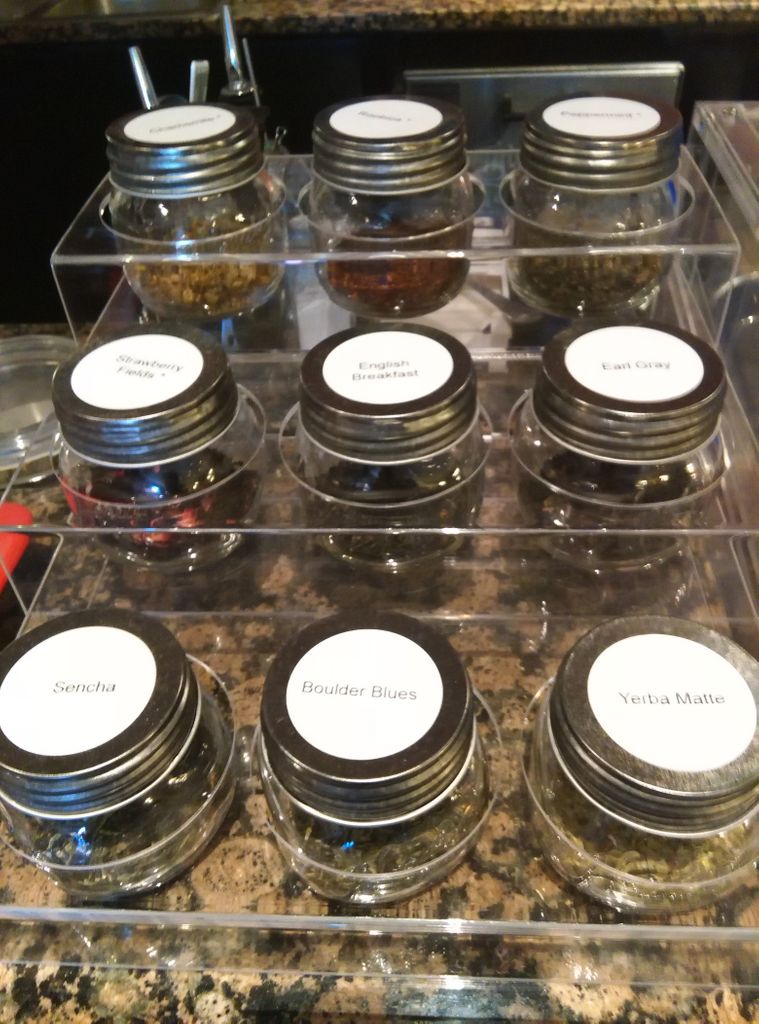 DripDenver's tweet photo. We've got a new display to show off our lovely @TeaSpot teas!!! It's super hard to choose the right tea when it all looks so pretty, no? Sometimes we just mix them all together.... #greatidea #teame #whenindenver #teaspot #ilovetea https://t.co/FGVwLmykAx