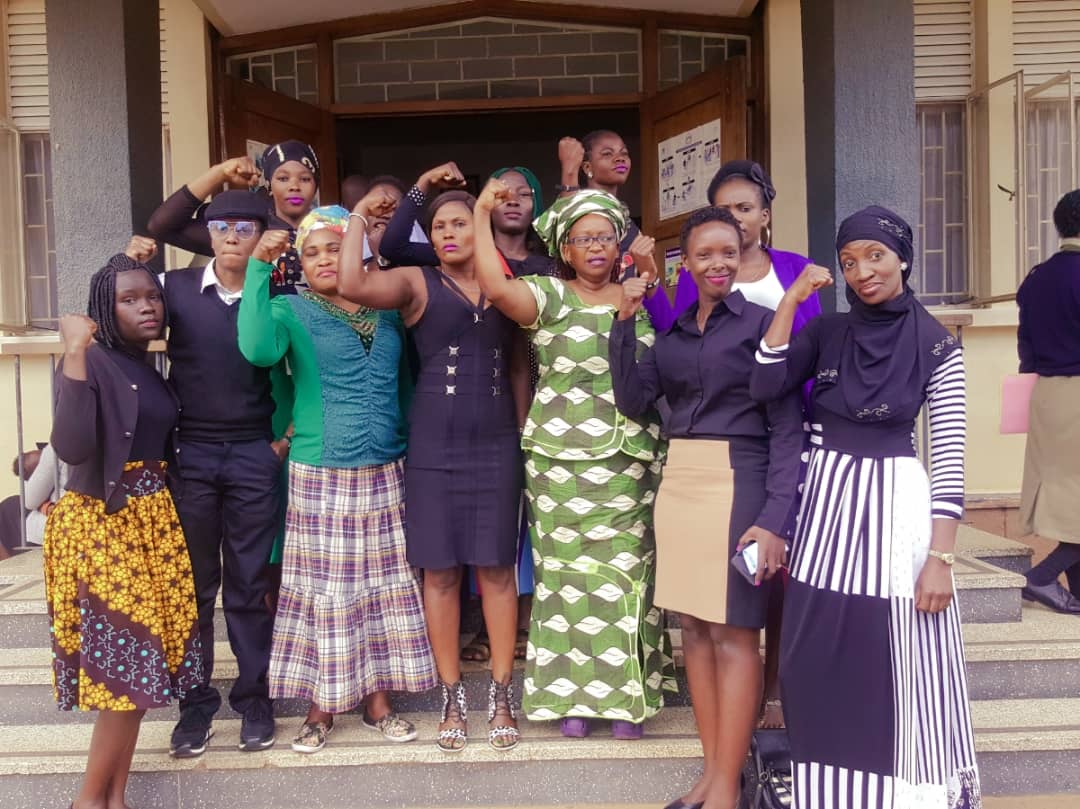 WomensProtestUG's tweet photo. Several members of @WomensProtestUG are in court today to support our comrade Racheal Njoroge who was sexually assaulted by her lecturer. We condemn all forms of sexual violence against all women. https://t.co/zZHbtfZs1P