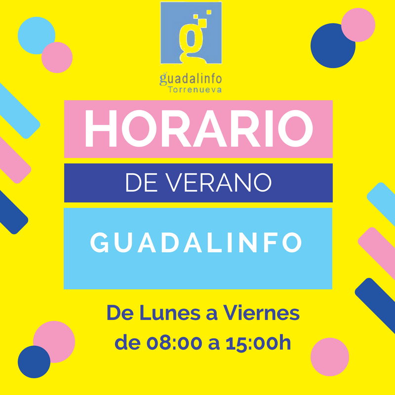 CGTorrenueva's tweet photo. Horario de verano #guadalinfotorrenueva de 08:00 a 15:00 h de lunes a viernes. Gracias! https://t.co/bs7qBqAEC4