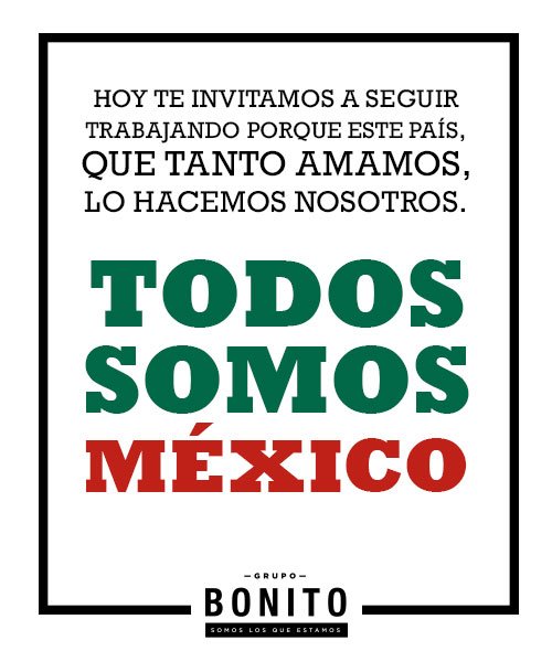 pasillodehumo's tweet photo. Solo un pueblo unido puede cambiar a un país ❤️ #VamosMéxico 🇲🇽 #GrupoBONITO #YoAmoAMéxico
—
#BonitoPopFood #BONITOPalmas #MexsiBocu #FondaFina #PasilloDeHumo #ParianCondesa #ZokuIzakaya #Chinaloa https://t.co/xfKGfboqEw