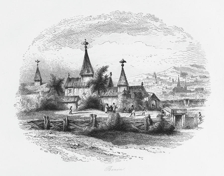A view of the city of Benin, Nigeria, West Africa, 1846, Mary Evans.