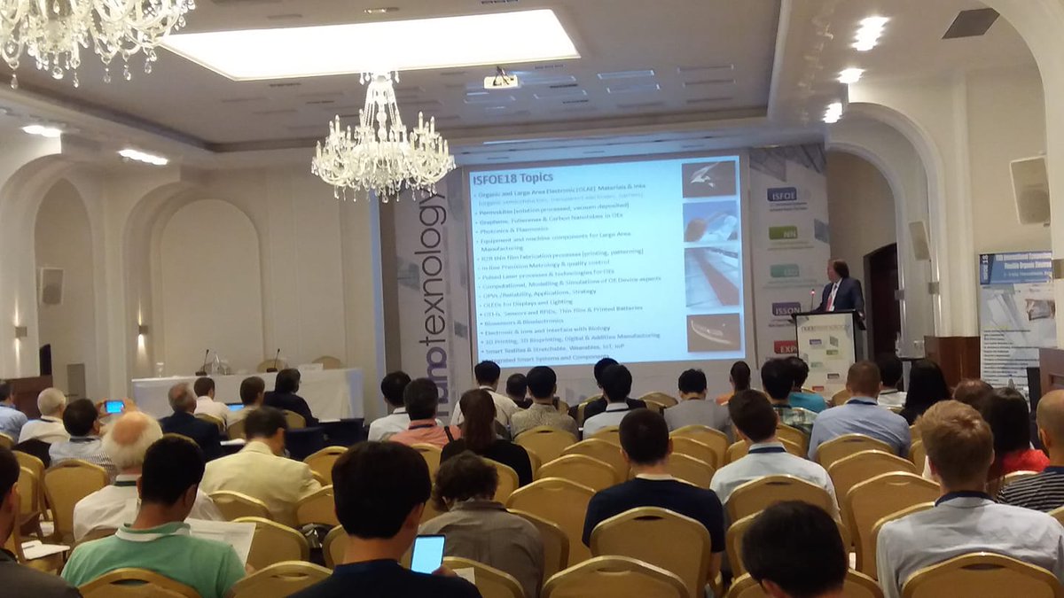 NANOTEXNOLOGY_'s tweet photo. #ISFOE18 has just started! Welcoming the Chinese delegation and all participants!

#NANOTEXNOLOGY #Organic #Flexible #Electronics https://t.co/bsFuHUdvMm
