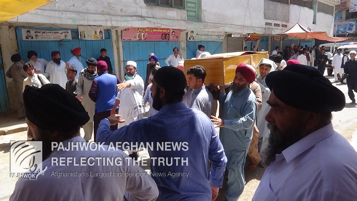 pajhwok's tweet photo. The victims of #Jalalabad blast from Sikh community.
#Afghanistan https://t.co/ed7n8m0Okq