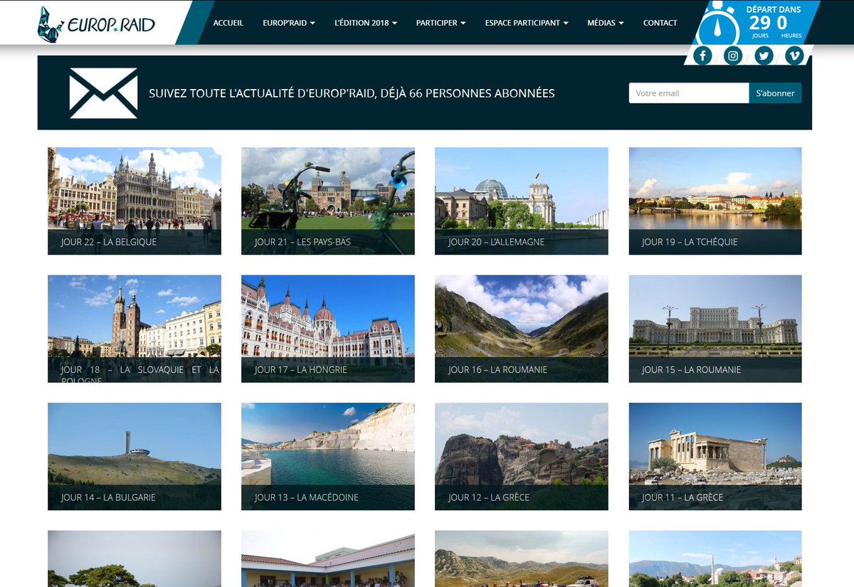 EuropRaid's tweet image. Du 28 juillet au 19 août, suivez la cinquième édition de Europ'Raid en  vous abonnant gratuitement au journal de bord. Chaque jour, recevez par  mail le résumé quotidien de l'aventure. Inscription &amp;gt;&amp;gt;  europraid.fr/category/journ…