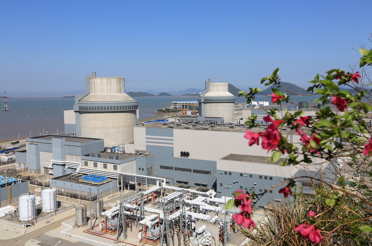 Nucleareurope's tweet photo. Another day, another big story as the world’s first #AP1000 #nuclear power plant located in Sanmen, #China, has begun initial connection to the electrical grid 👏👏👏

Read more: https://t.co/qZwc8fvZNG
Photo: @WECNuclear https://t.co/cDAa33PrWb