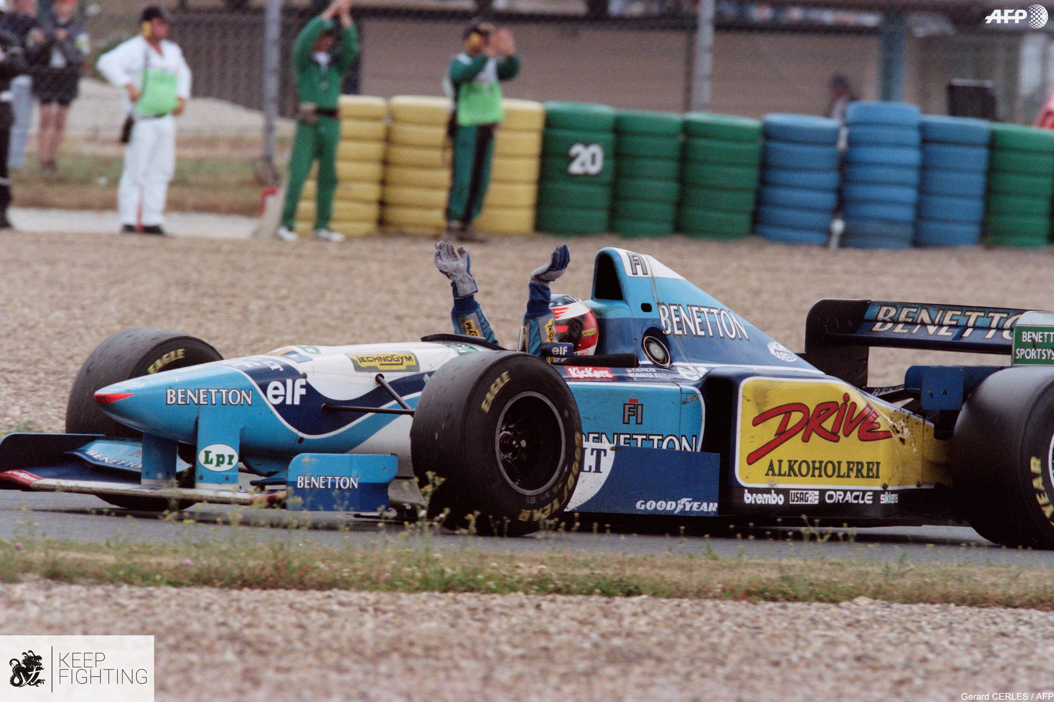 File:French GP 1995 winner's trophy 2019 Michael Schumacher