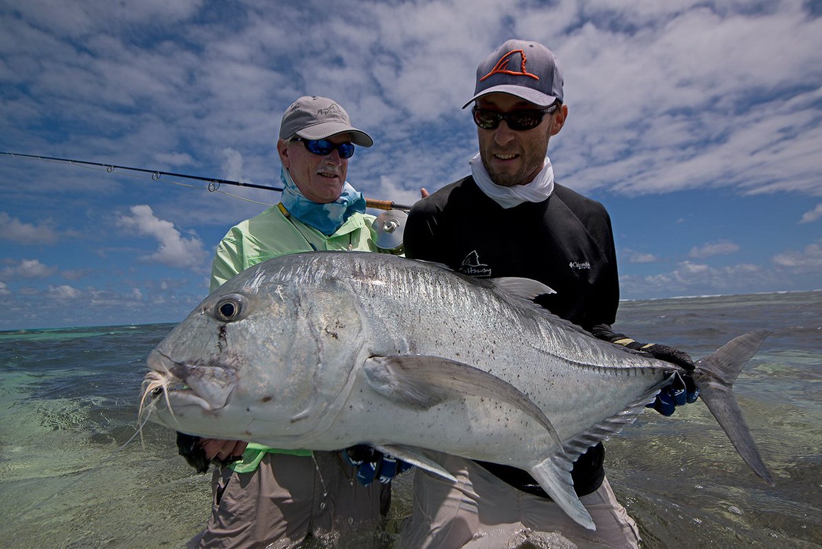flycastaway's tweet photo. You couldn't dead-lift this beast #FarquharAtoll #GT unless you had a serious rush of adrenaline... good thing these fish are all about adrenaline. #HelloBacking #TestedTough #WildCoolers https://t.co/2KT8zyPuzS