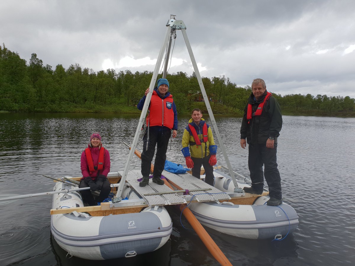 EcogenProject's tweet photo. The new raft and coring equipment have been tested out and worked great! #readyfortheAlps #fieldwork @EcogenProject @PalaeoPete @KHeggland https://t.co/8xu2Py6YmQ