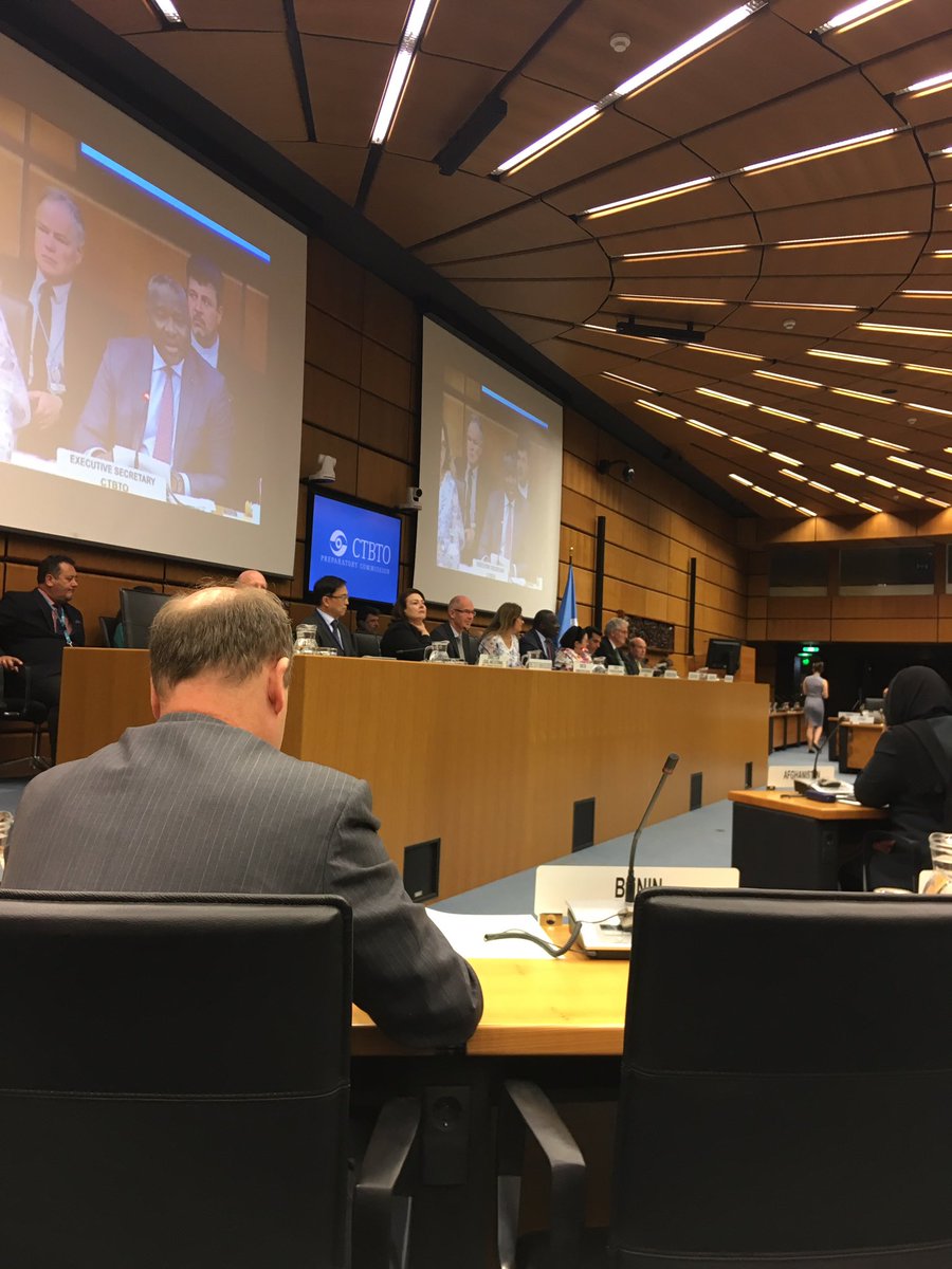 BelgiuminVienna's tweet image. During his opening statement of the 50th @ctbto_alerts Preparatory Commission, @SinaZerbo warmly thanks @dreynders & @Willem_vdVoorde & @BelgiumMFA for their tireless efforts advocating for entry into force of #CTBT. #LetsFinishWhatWeStarted @SCKCEN