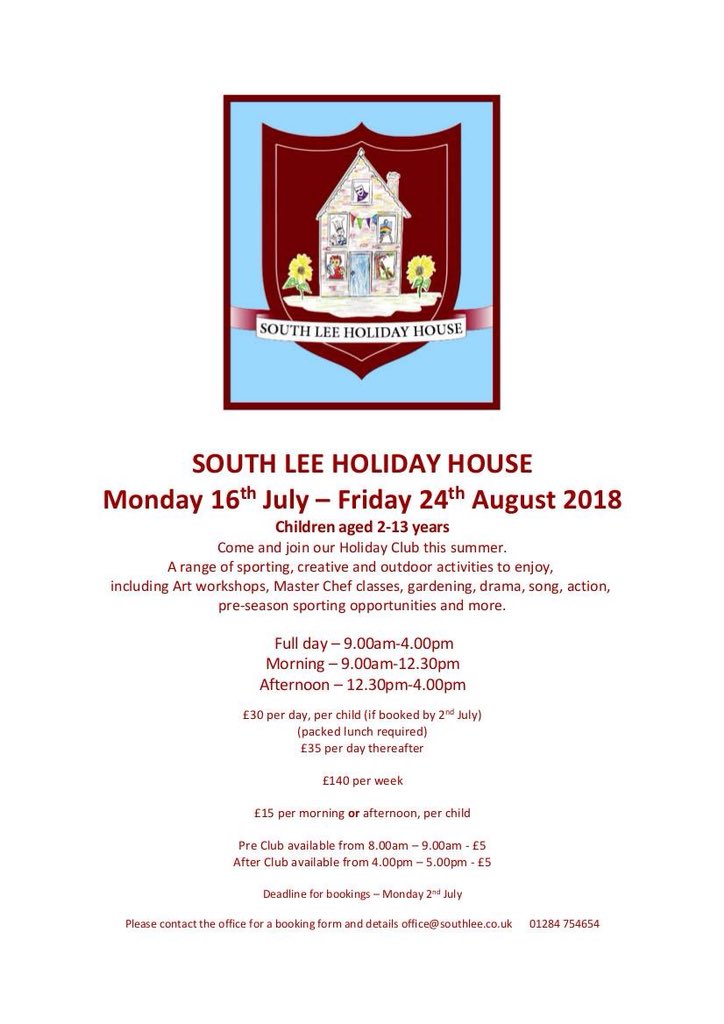 southleeschool's tweet image. Today is the deadline for bookings for Holiday House, @southleeschool’s summer holiday club. There are still a few places left for school Chef Mr Gary’s Masterchef workshop for all those budding chefs out there.... #holidayclubs #signupquick #allhavetalent