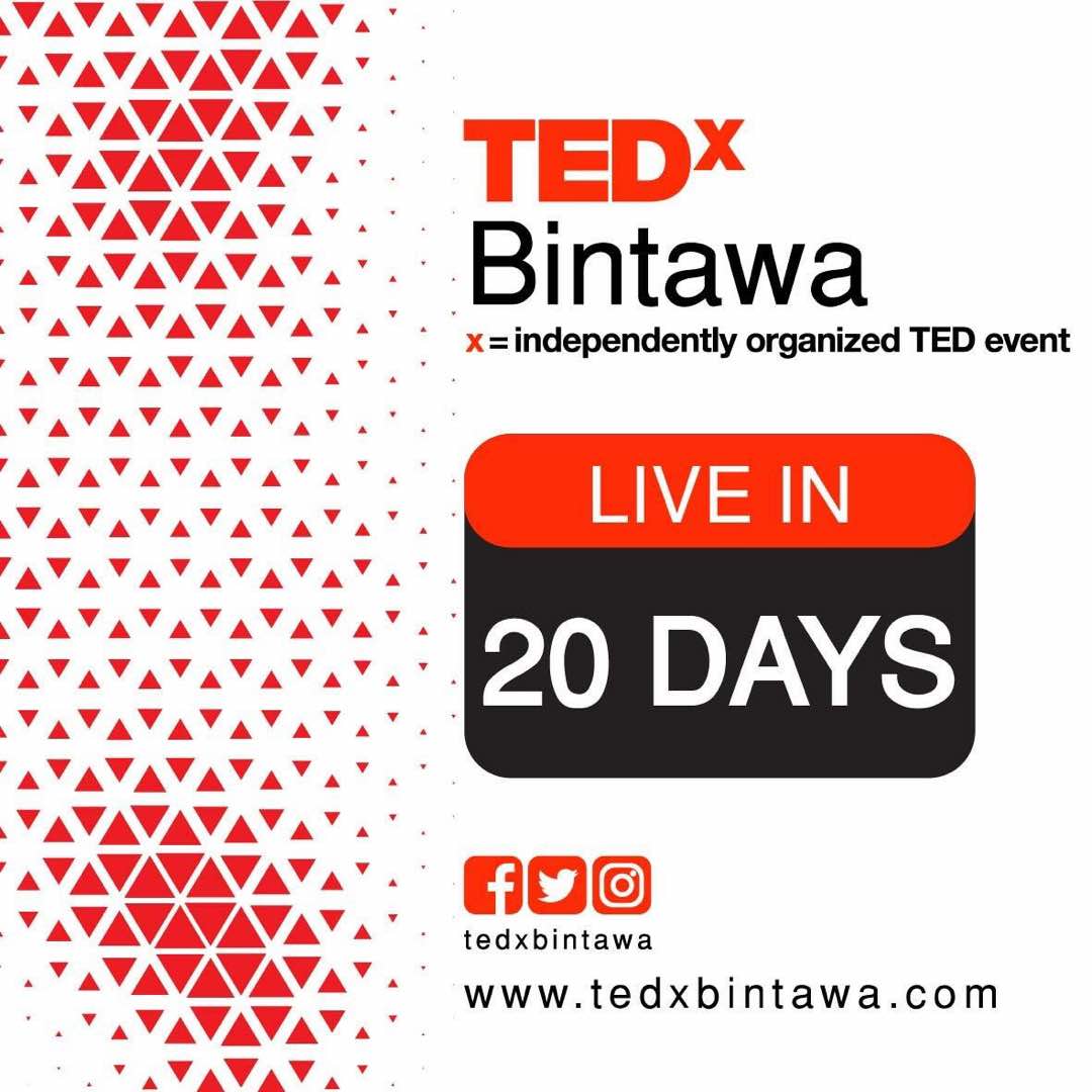 tedxbintawa's tweet photo. 20 DAYS TO TEDxBINTAWA !
Get your tickets here: https://t.co/rJl7l2knTM

#TEDxBintawa https://t.co/JGeP0xOk5g