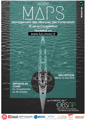 OBSAP_UM's tweet photo. Vous êtes plus de 1000 inscrits au @MoocMaps ! On continue à parler de la première formation dédiée au management des alliances, des partenariats et de la coopétition sur @My_Mooc https://t.co/BGhBQf9X95
@FunMooc @umontpellier @MtpManagement @LbxEntreprendre @Aunege  @ASAP_Global https://t.co/tAXPwExUK9