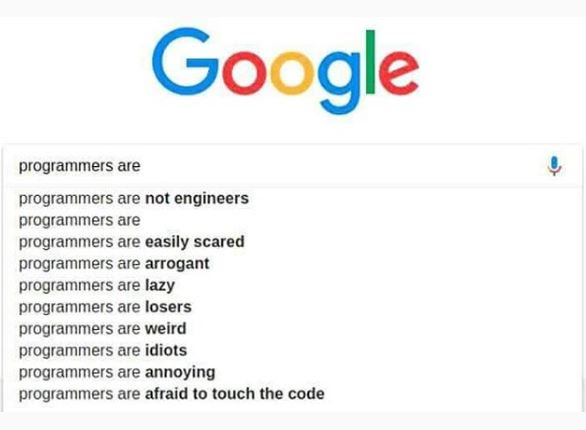 TechsoftW's tweet photo. Google Value Of Programmer #developer #webdeveloper #designer #techsoft #webdesign #designinglife #programminglife #programminglanguage #languages #coding #coderslife #webdevelopment #designthinking #programmerthinking #technology #lifeofengineer #websitedesign #programingtime https://t.co/JZo5iok343