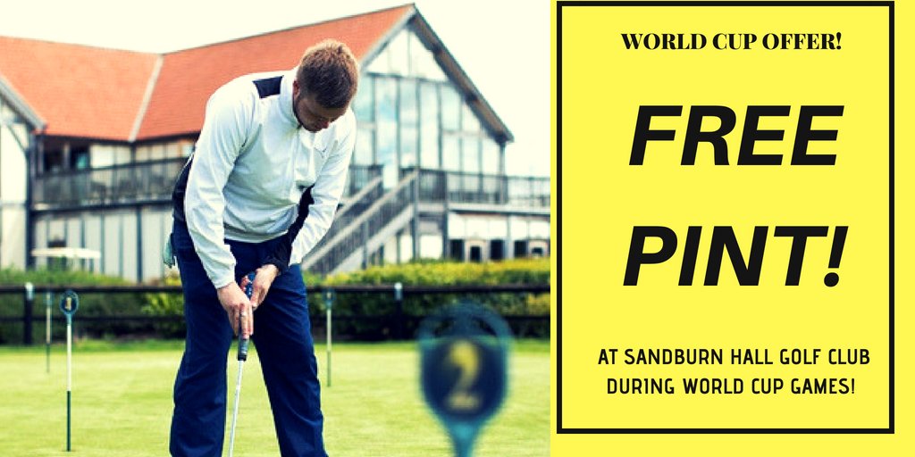 Golf_OutThere's tweet photo. Visit @SandburnGolf and play 9 or 18 holes, either after or before a #WorldCup match, watch it in the sports bar and get a FREE pint.

Details ➡️
https://t.co/goNRXupRIV https://t.co/wq16eX9hl7