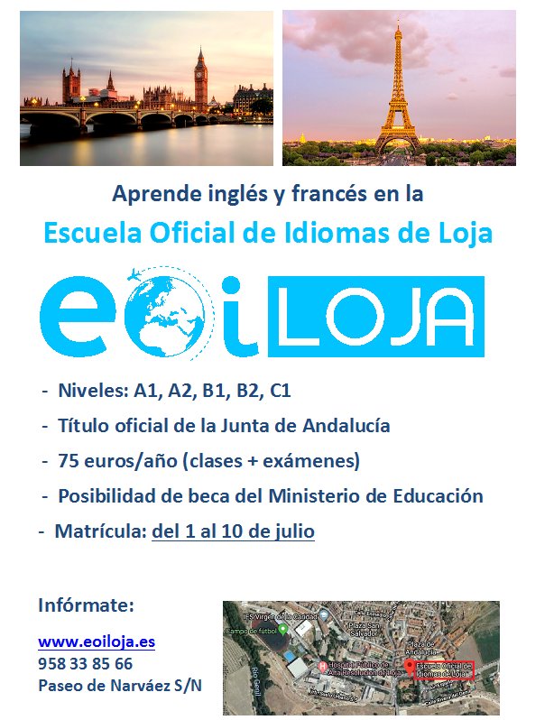 ¡Qué no se te pases la oportunidad de estudiar inglés o francés el año que viene!