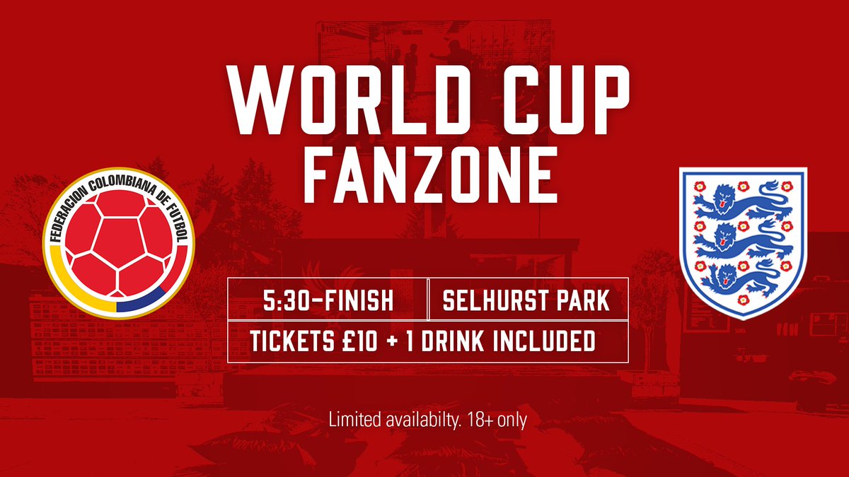 CPFC's tweet photo. Tickets must be purchased in advance for tomorrow night's #WorldCup Fanzone!

️⚽️🍻🍔🌭
👉 https://t.co/nE2pyMwBLA https://t.co/fO9m8ZmNPE