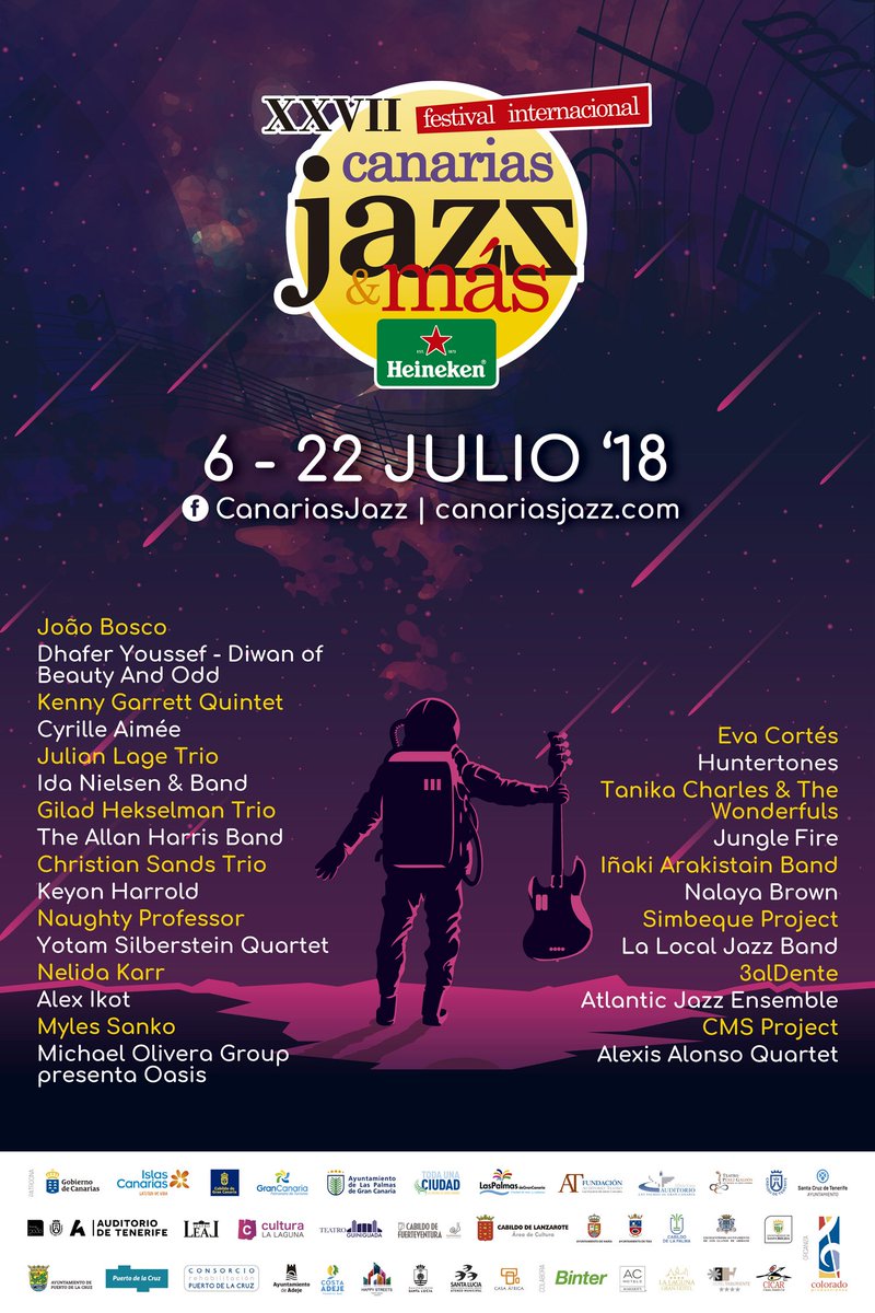 TCB_Tenerife's tweet photo. 🇪🇸Del 6 al 22 de Julio disfrutaremos de los maravillosos conciertos del Festival Internacional @CanariasJazz 🎺🥁
🇬🇧From July 6 to 22 we will enjoy the wonderful concerts of the International Festival @CanariasJazz 🎹🎤
#MeetTenerife https://t.co/nRCx4k30Rm