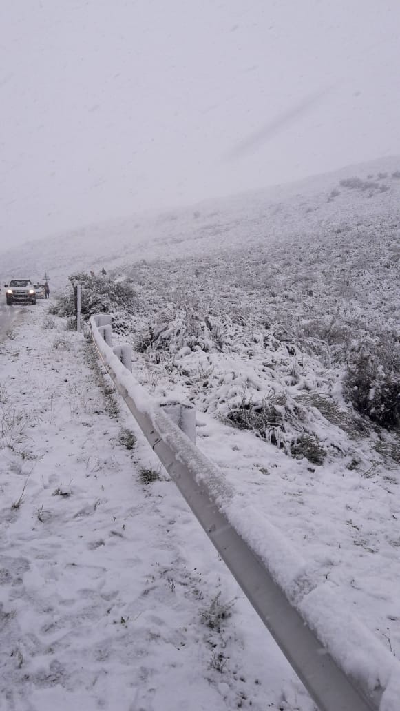 livingitupct's tweet photo. It's a winter wonderland! 😀❄☃️ Some snow pics taken by my MIL on the road that leads to @Matroosberg outside #Ceres in the Western Cape. They can't travel further due to the dangerous conditions ⛔ #snowchasing #winter #MeetSouthAfrica #snowcold #frosty https://t.co/3Voum5nmbM