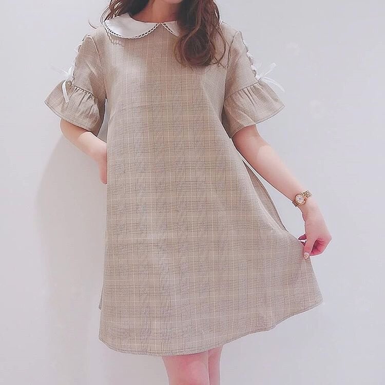 Liz Lisa Auf Twitter 先週の売れ筋ranking 第2位 袖リボングレンチェックワンピース 1 6054 1 Be Pk Gry 6 400 Tax T Co O9disqgkfz