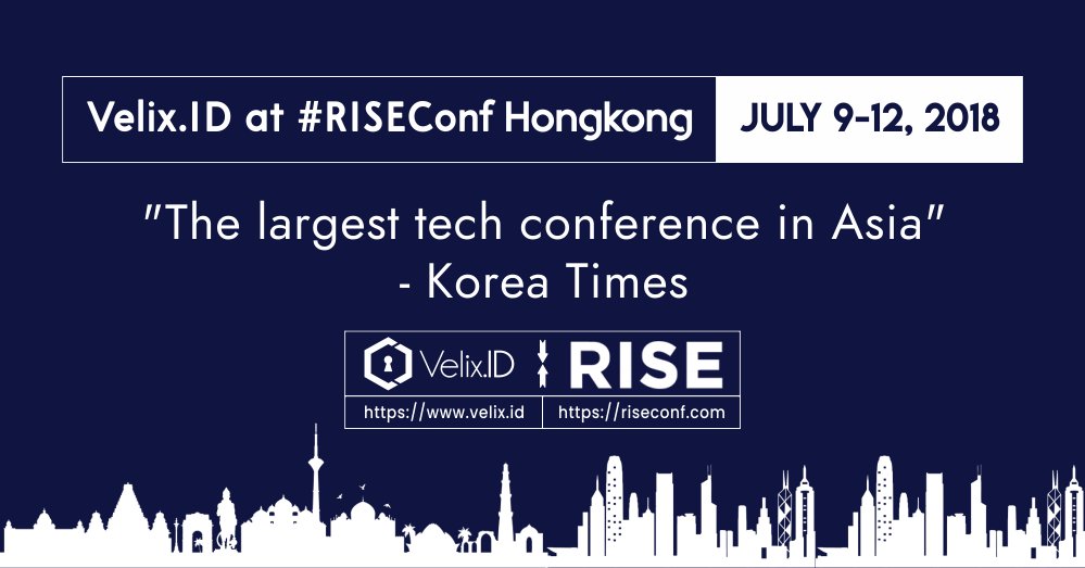 velixID's tweet photo. @velixID is scheduled to participate in @RISEConfHQ conference (Hong Kong) - one of the largest #Tech event in Asia - starting from July 9th to July 12th!
Read full announcement here - https://t.co/pjMBKV5Poe
#VelixID #RISEConf #Tech #Conference #Event #HongKong https://t.co/DEtcrYnwbJ