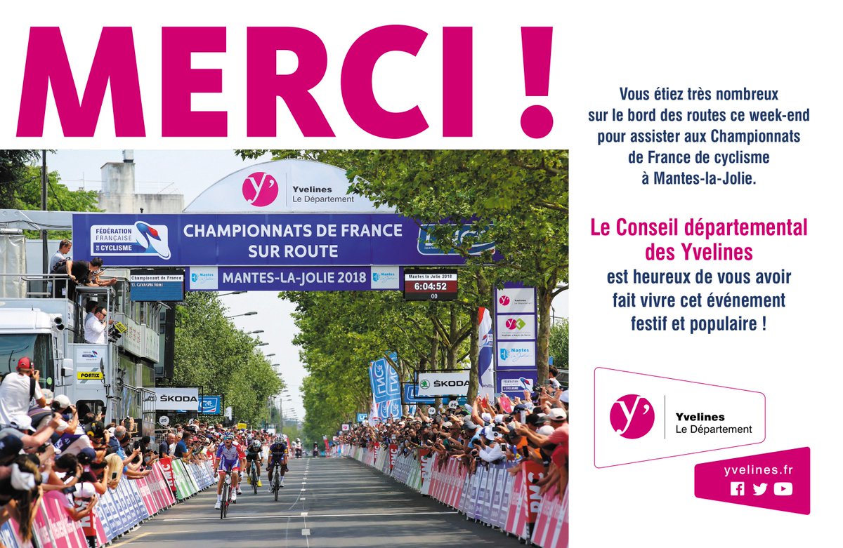 Les_Yvelines's tweet photo. Clap de fin pour les #CFCR2018 ! C'est le moment pour le Conseil départemental des @Les_Yvelines de remercier chaleureusement toutes les personnes qui ont contribué et assisté à cette belle fête du vélo ! 
🚴‍♀️🚴‍♂️ : https://t.co/HHvra2v9vV https://t.co/QCzU8P8y9i
