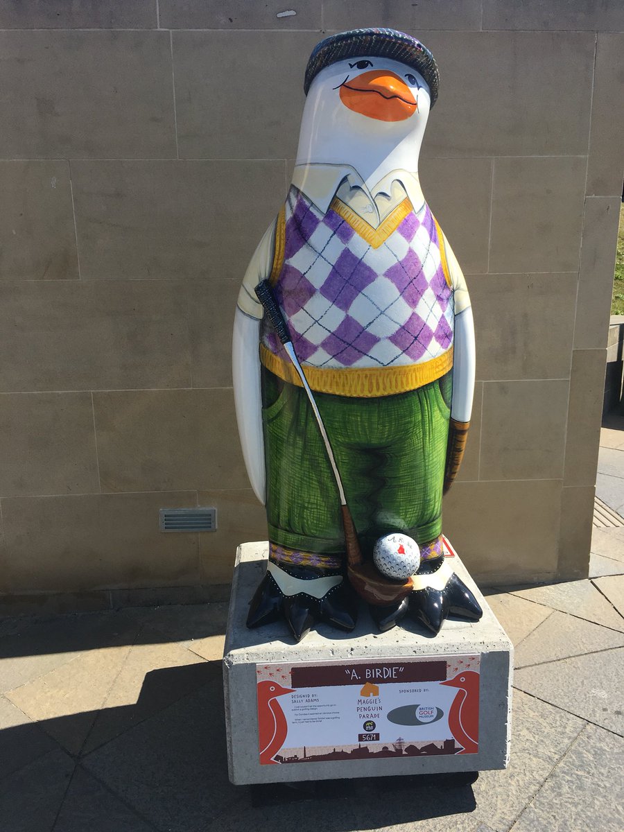 kilted_guide's tweet photo. Penguins in St Andrews!! Part of a parade of penguins across Tayside to raise money for Maggie’s - fantastic charity providing support to people with cancer, and their families. #maggies #standrews #stga #qualifiedguide #kiltedguide #Scotland https://t.co/nIBJiVThgs