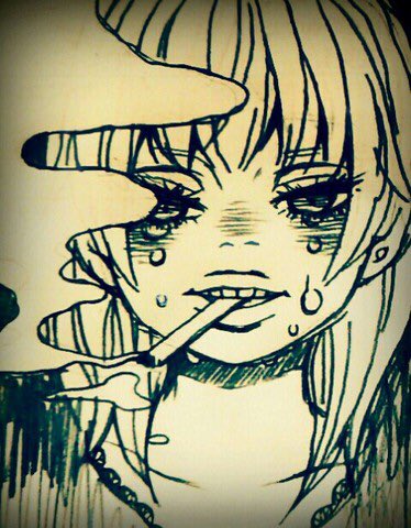 tsutsu_09's tweet photo. 高校とかその辺り。楽曲イラストよく描いてたなって。スピッツのバニーガールとか米津玄師のメランコリーキッチンとかThe SALOVERSの愛しておくれとかチャットモンチーの染まるよとか。 https://t.co/gU3X9WIxIz