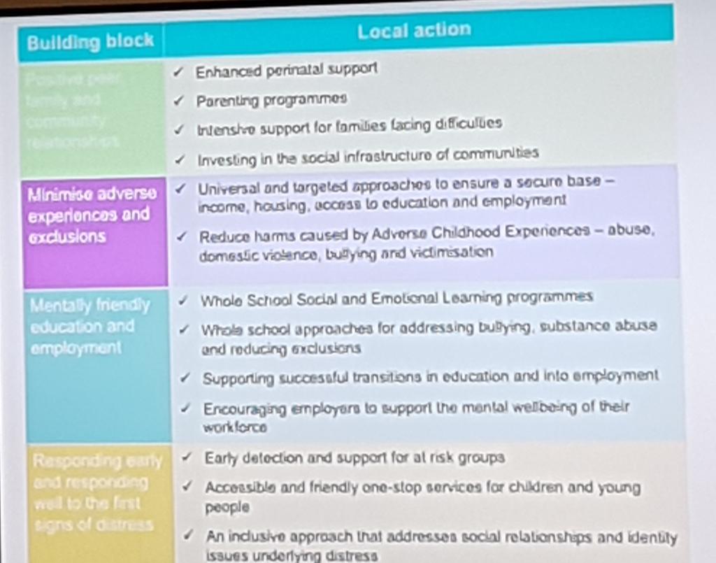 JonGlasby's tweet photo. Starting points for local action #MHPreventionGap #MHPC https://t.co/za8oc47jX6