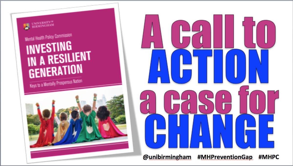 SCIE_socialcare's tweet photo. Mental Health Policy Commission: Investing in a Resilient Generation - Investing in a resilient generation. @unibirmingham #MHPC #MHPreventionGap more at https://t.co/iPw9H74NLC https://t.co/4h58OuuPDz