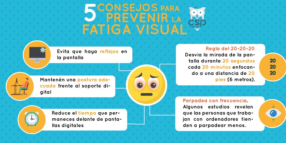 GRUPO_CSP's tweet photo. Cuando trabajamos muchas horas delante de una pantalla, padecer #FatigaVisual es algo común. 👁️💻 ¿Pero cómo podemos evitarla?

Descúbrelo en nuestro artículo. ⬇️

https://t.co/OaAL9bkBmp

#salud #prevencion https://t.co/CiEm0Av6n7