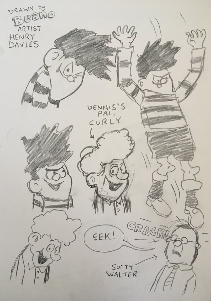 I also have a page of Dennis sketches for sale. 
A3 size 16.5 by 11.7 inches. 
£65 including postage. 
my email address is: 
henrydavies@henrydavies.com