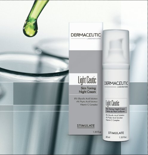 Dermaceutic's tweet photo. By combining #GlycolicAcid, #PhyticAcid &amp; the powerful #Antioxidant #VitaminC >>> Dermaceutic’s #LighCeutic is the ideal #NightCream for those concerned with irregular complexion. #AestheticDermatology https://t.co/WrXICpaYK8 https://t.co/Hi6KSFrt8a