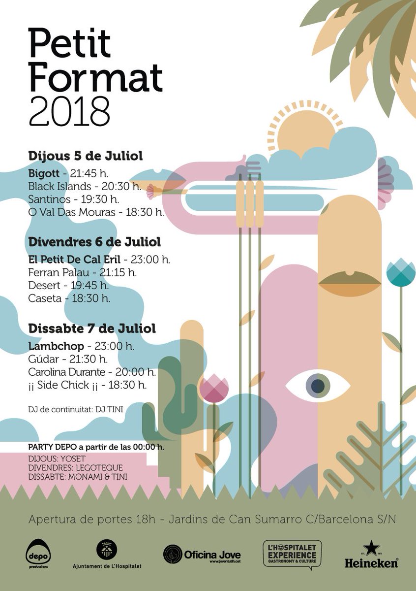 depolh's tweet photo. aqui teniu els horaris del @petitformatlh, concerts als jardins i despres festa al depo!! https://t.co/PB96h3IXr3