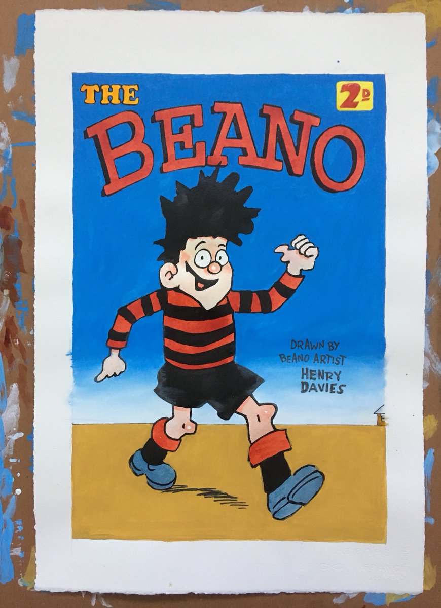 This is a truly fabulous painting of Dennis. 
The price is a very reasonable £220 including postage. 
The size is a little under A2. 
I can be emailed here: henrydavies@henrydavies.com