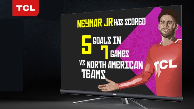 TCL_Global's tweet photo. Time for the knockout rounds 🇧🇷 vs 🇲🇽. 

Can @Neymarjr lead his country to the quarter-finals?  #TimeForLegends #NeymarJr #BRAMEX #TCL https://t.co/lmVt5CYy2m