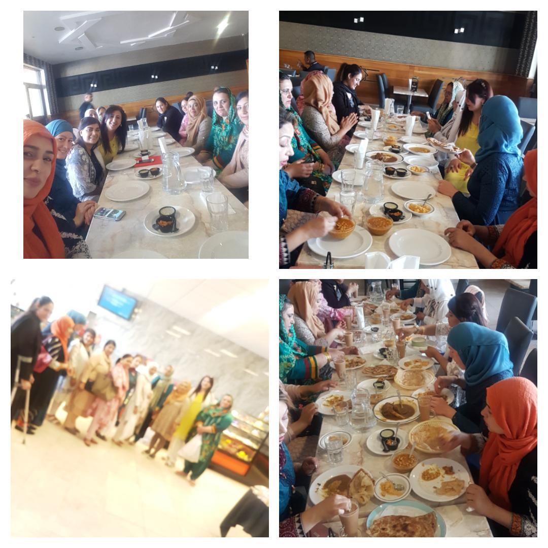CHAI_Project's tweet image. A fab day out in Bradford for our @RoundthornCP CHAI ladies. 
Desi breakfast 🍲☕ including delicious Haleem and Nihari 😋. Now onto shopping 
at the Plaza...💃👜🛍
 #Reducingisolation #TeamBuilding #supportingoneanother #buildingconfidence #empoweringwomen