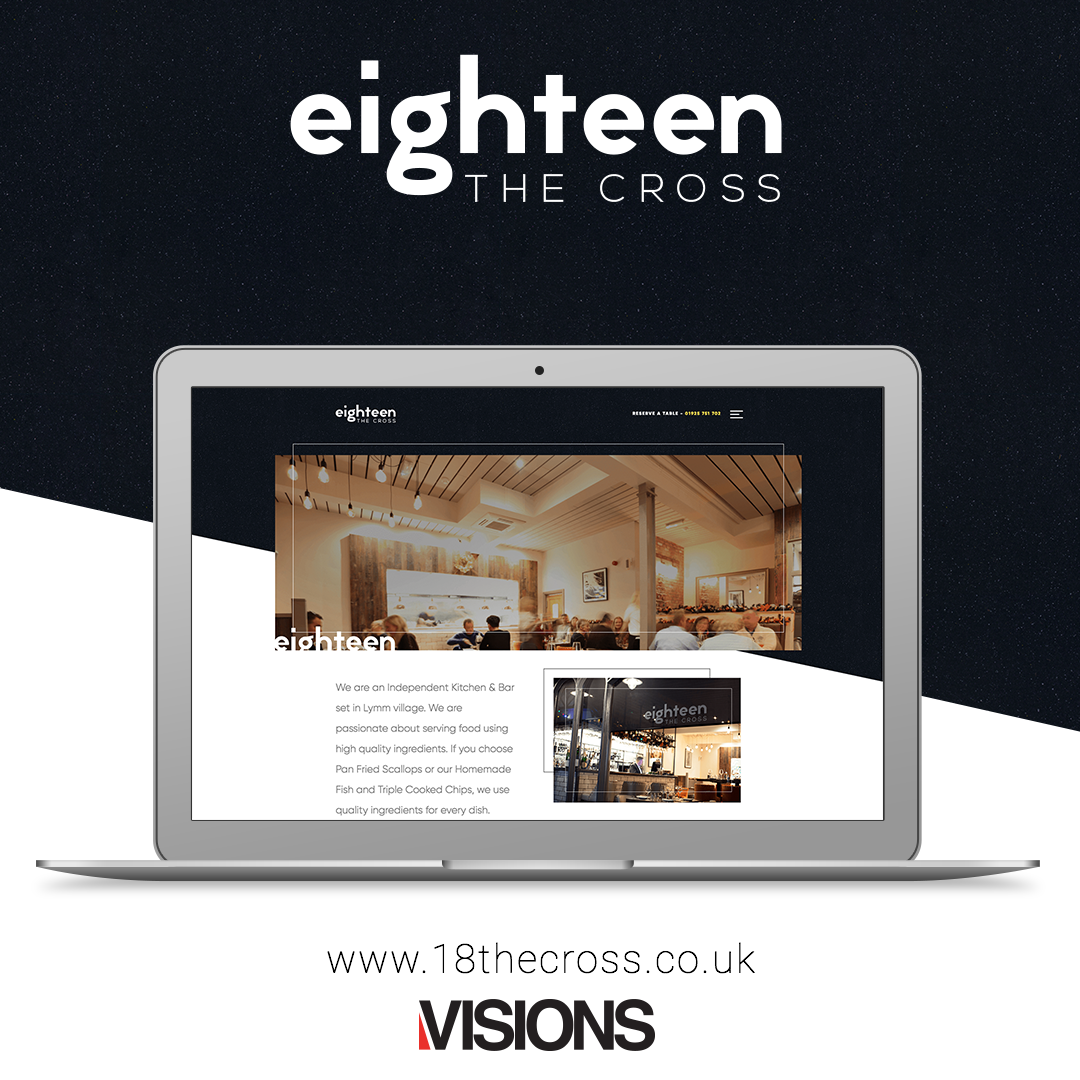 Visions_Design's tweet photo. Check out 18 The Cross' new website! Definitely a favourite in the Visions office, let us know what you think #WhereWebsiteWork #VisionsDesign #18TheCross #Lymm #LOVEFOOD18TC https://t.co/gcteEChAFu https://t.co/61cmUHeMd0