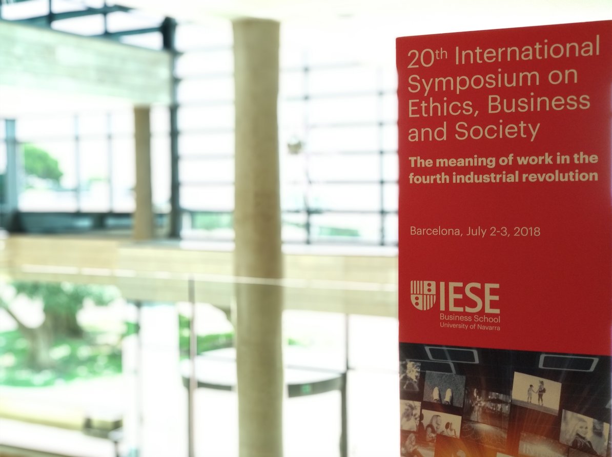 Today &amp; tomorrow on #IESEBarcelona, the 20th IESE International Symposium on #Ethics, Business and Society! What is the meaning of work? What will the rise of machines mean for our workforce? What skills does a leader in the 4th Industrial Revolution need?ow.ly/czQ730kL7mI