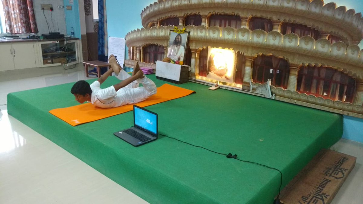 Congratulations to Palaniappan, a 9th standard Student made a spot for himself in the Limca Book of Records for staying in Dhanurasan (Bow Pose) for over 10 minutes.