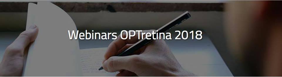 📢 Webinar onlime GRATUITO #OPTretina 
Cirurgia de la retina: patologías y tratamiento quirúrgico. Impartido por el Dr. Flores-Moreno
📆Miércoles 04/07/2018 de 15:30h a 16:30h (GMT+1) ➡️¡Inscríbete a bit.ly/WebinarsOPTret…