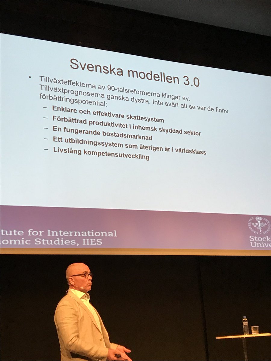 Tillväxten avtar men tydligt var det finns förbättringspotential enligt John Hassler, professor i nationalekonomi #nyamoderaterna <a href="/nya_moderaterna/">Nya Moderaterna</a> #almedalen #svpol