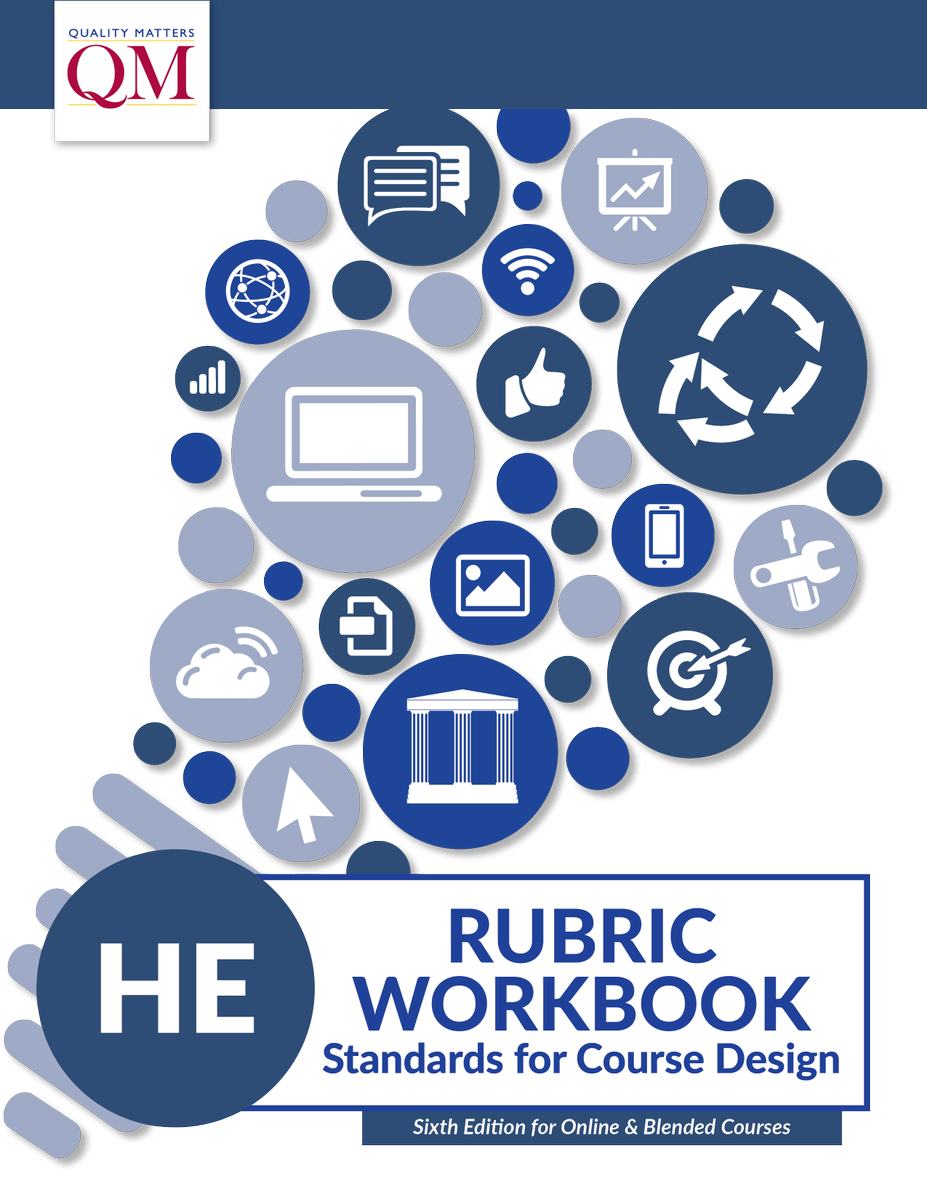 QMProgram's tweet photo. Woo-hoo!! The Quality Matters Higher Education Rubric, Sixth Edition — your go-to resource for ensuring course design quality — is now available. Now what?? https://t.co/m4DDu64PXM #HESixthEdition #QMRubric https://t.co/FbhfAkLaWS