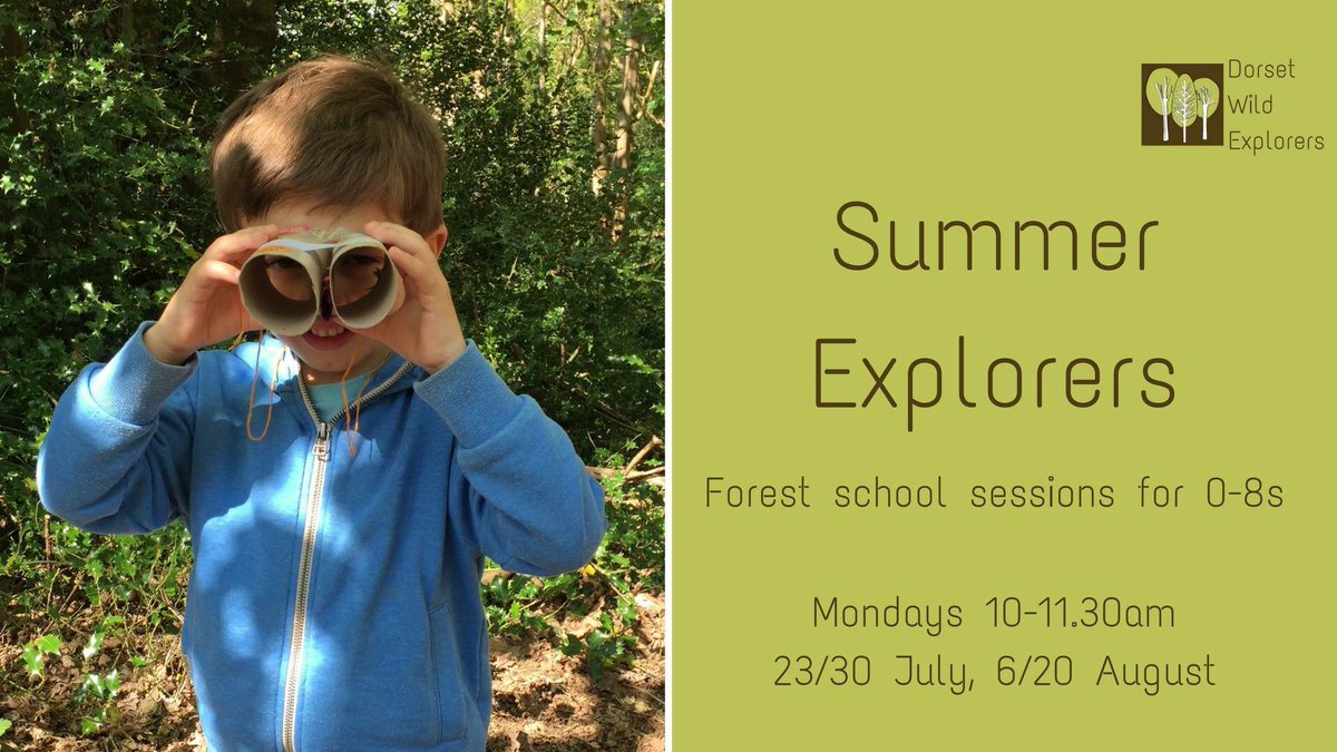 Summer Explorers sessions for 0-8s this summer in Poole. facebook.com/events/2133810… #forestschool #playoutdoors #Dorset @WhatsOnInPoole @PooleFIS  @FamiliesPoole @Dorsetmums