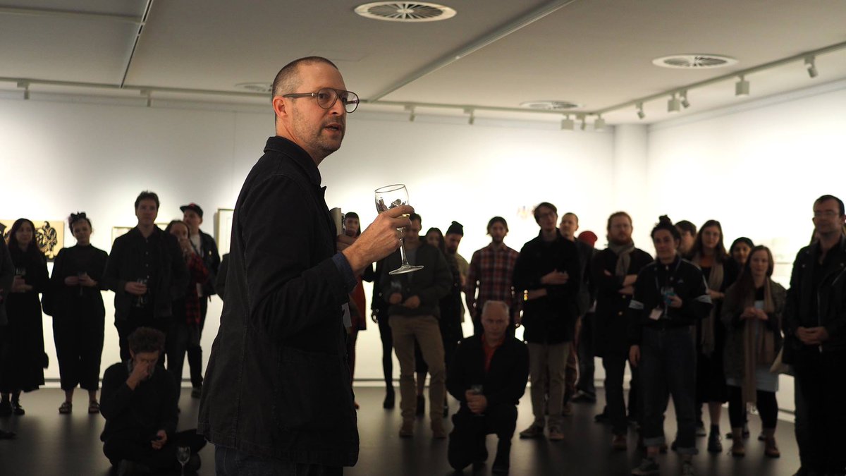 PerthComicsFest's tweet photo. Some photos of the Inner Atmospheres' opening night. An incredible night of passionate makers, showcasing works of beauty &amp; splendor. Robert Cook, from the Art Gallery of WA, opened the show &amp; it was curated by the wonderful Elizabeth Marruffo.
See album: https://t.co/Ov38volKIE https://t.co/24tV0BscxW